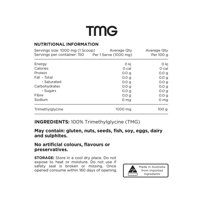 Switch Nutrition TMG 100% Pure Trimethylgycine 150g