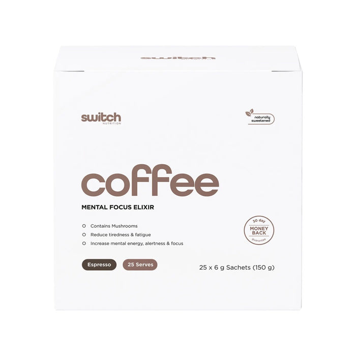 Switch Nutrition Coffee Mental Focus Elixir Espresso Sweetened 25pk