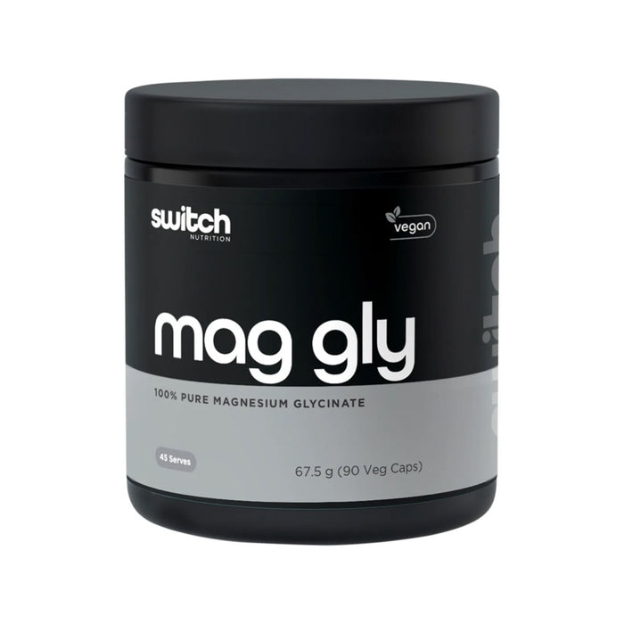 Switch Nutrition Mag Gly 100% Pure Magnesium Glycinate 90 Caps