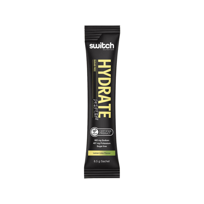 SWITCH NUTRITION Hydrate Perform Sugar Free Lemon Lime 20x8.5g
