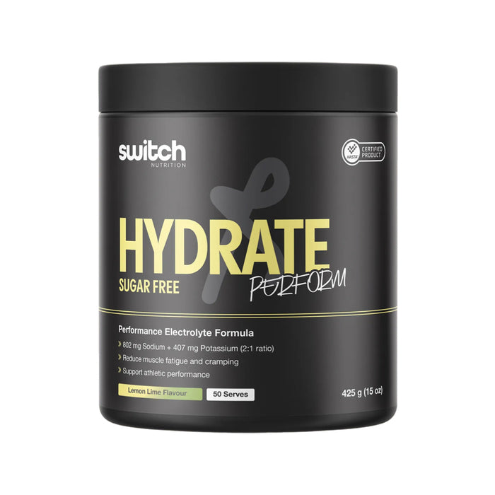 SWITCH NUTRITION Hydrate Perform Sugar Free Lemon Lime 425g