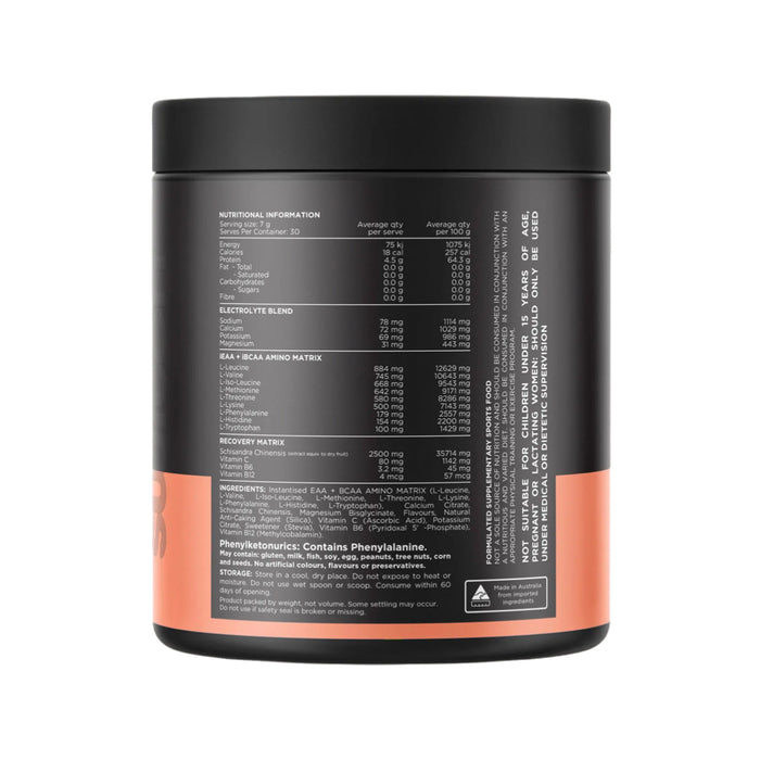 SWITCH NUTRITION Amino EAA & BCAA Electrolyte Recovery Mango Kiwi 210g