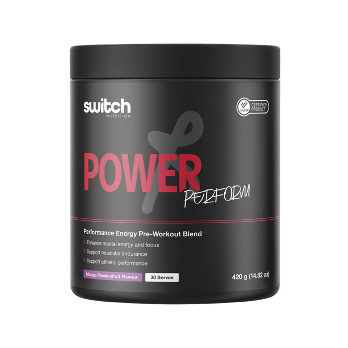 SWITCH NUTRITION Power Perform Pre-Workout Blend Mango Passionfruit 420g