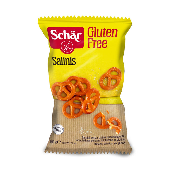 Schar Salinis Snacks Gluten Free Pretzels 60g 10 x 60g packs