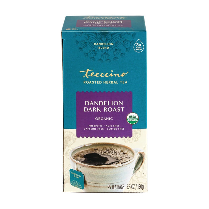 Teeccino Chicory Dandelion Dark Roast 25 Tea Bags