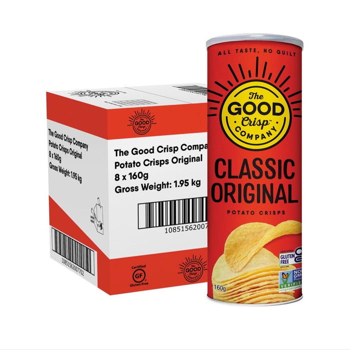 THE GOOD CRISP COMPANY Potato Crisps 8x160g Classic Original