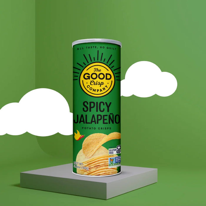 The Good Crisp Company Potato Crisps Spicy Jalapeno 8x160g