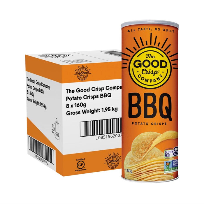 THE GOOD CRISP COMPANY Potato Crisps 8x160g BBQ