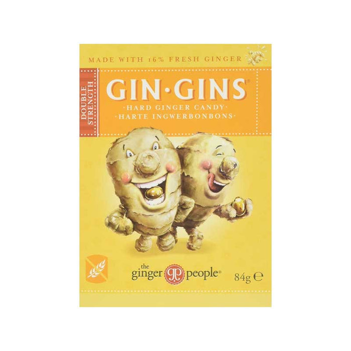 THE GINGER PEOPLE Double Strength Gin Gins Ginger Candy Hard 84g 6 Boxes (Extra 5% off)