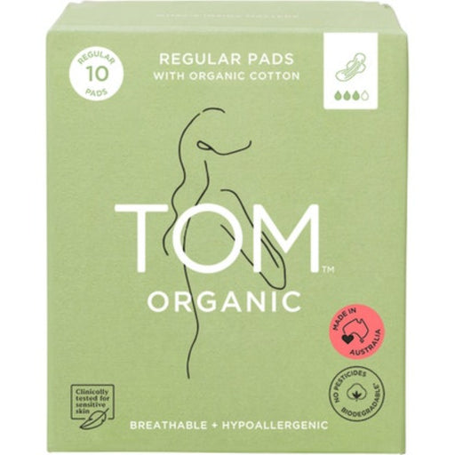 TOM ORGANIC Pads Ultra Thin Day Pads with Wings 10