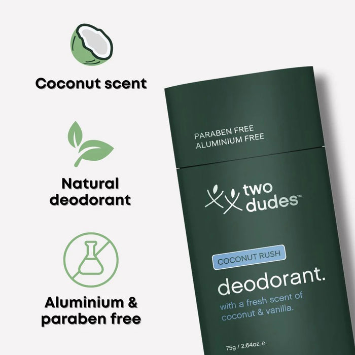 TWO DUDES Deodorant Stick - Coconut Rush 75g