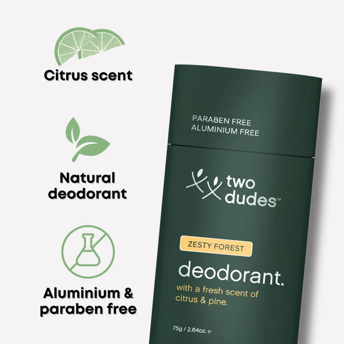 TWO DUDES Deodorant Stick - Zesty Forest 75g