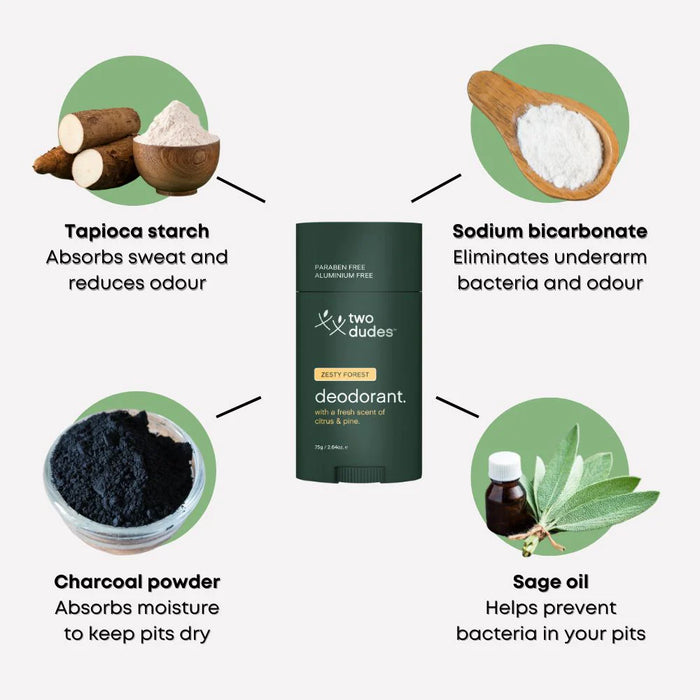 TWO DUDES Deodorant Stick - Zesty Forest 75g