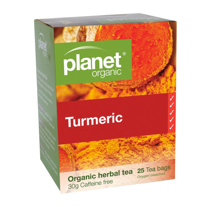 PLANET ORGANIC Turmeric Herbal Tea 25 Bags 1 Box