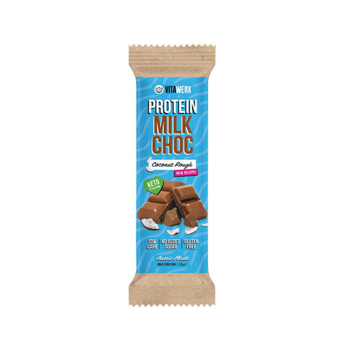 VITAWERX Protein Milk Choc Bar Coconut Rough 12x35g