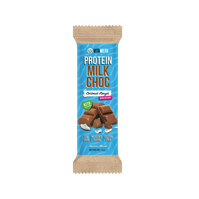 VITAWERX Protein Milk Choc Bar Coconut Rough 12x35g