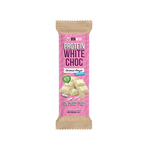 VITAWERX Protein White Choc Bar Coconut Rough 12x35g