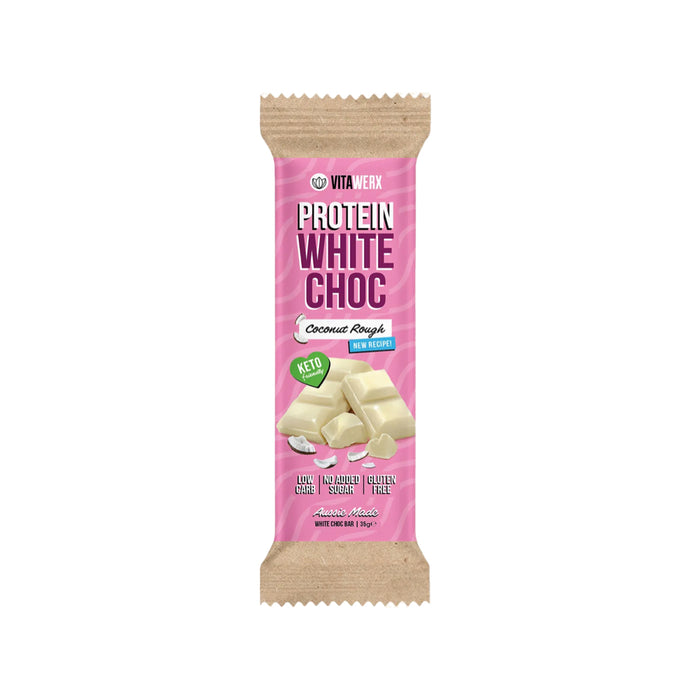 VITAWERX Protein White Choc Bar Coconut Rough 12x35g