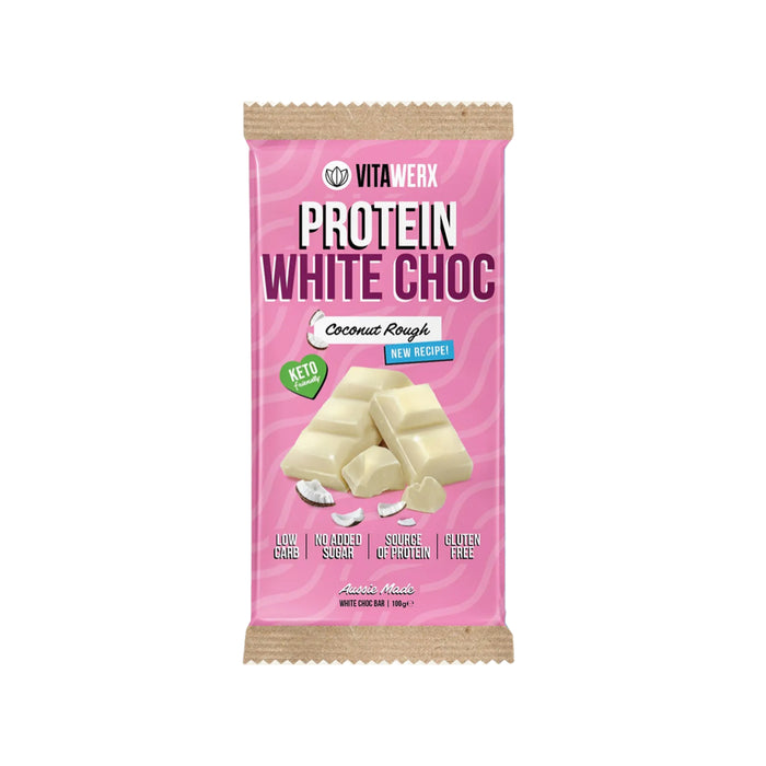 VITAWERX Protein White Choc Bar Coconut Rough 12x100g
