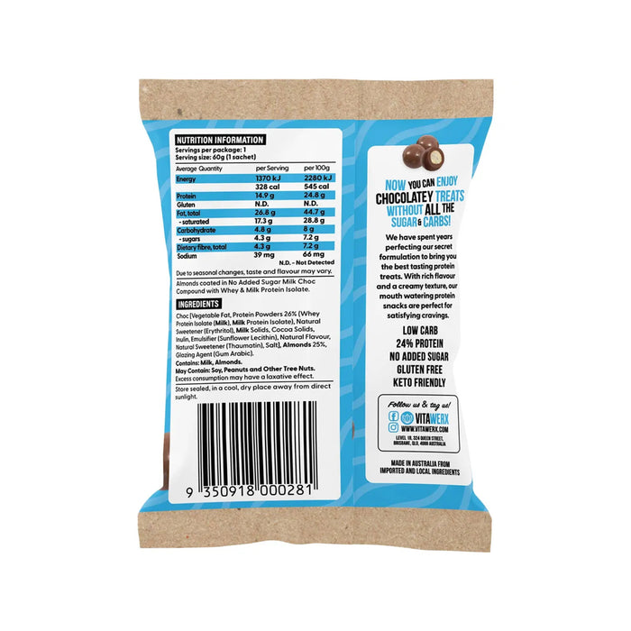 VITAWERX Milk Choc Coated Almonds 10x60g