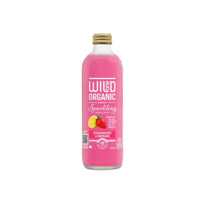 Wild One Organic Sparkling Strawberry Lemonade 12 x 345ml