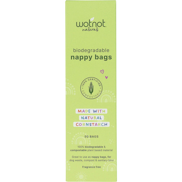 WOTNOT Nappy Bags 100% Compostable Eco-Friendly 50 pack