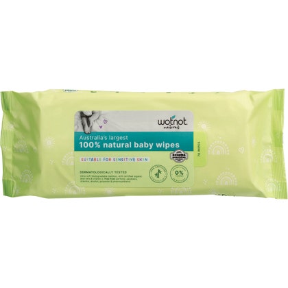 WOTNOT Organic Baby Wipes 70s pack 100% Biodegradable