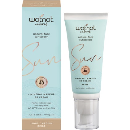 WOTNOT Natural Face Sunscreen 40 SPF Beige BB Cream - 60g
