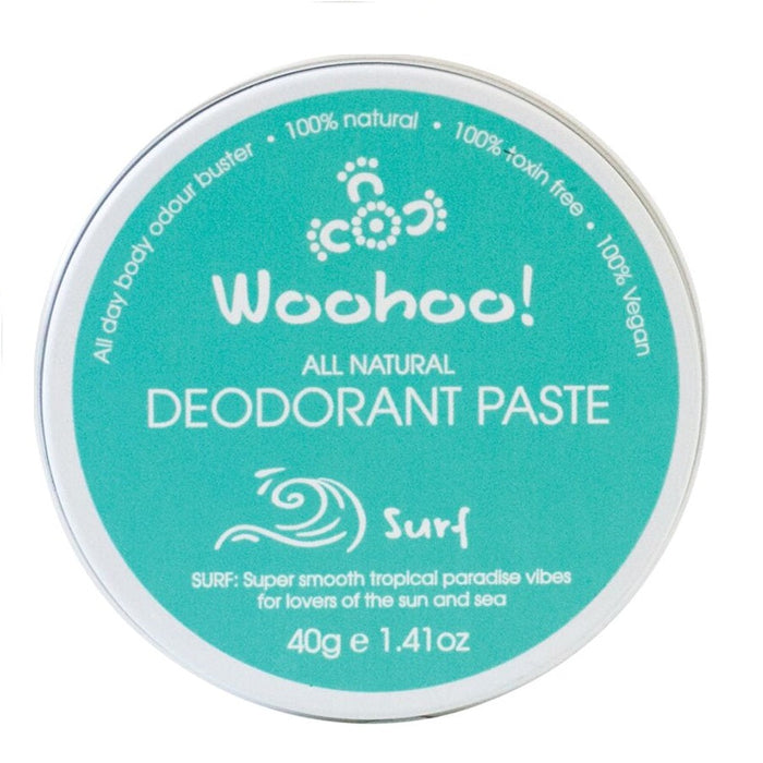 Woohoo Body Deodorant Paste Tins Surf Regular Strength