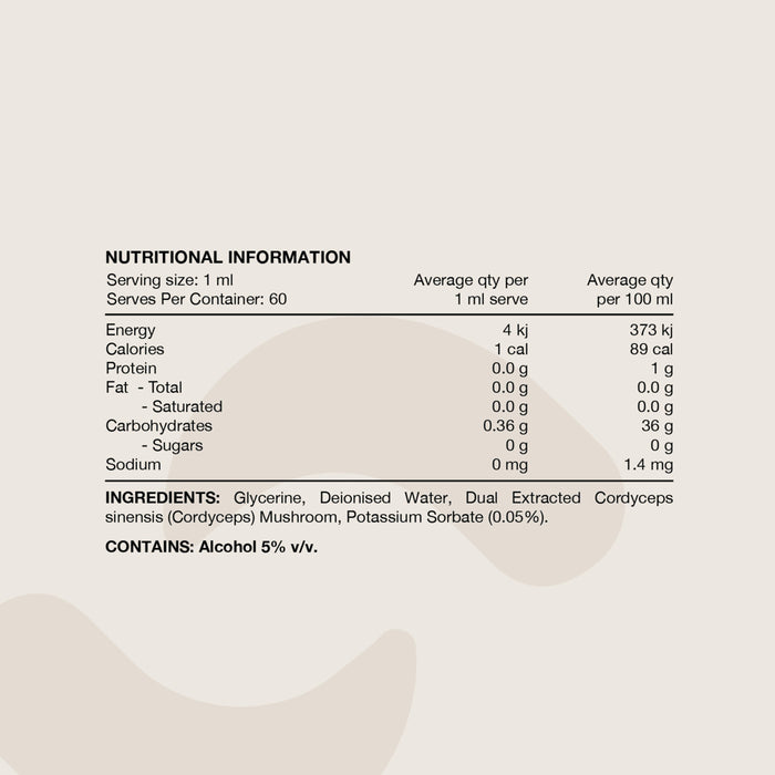 SWITCH NUTRITION Cordyceps 2:1 Mushroom Liquid Extract 60ml