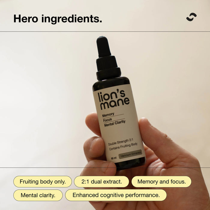 SWITCH NUTRITION Lion's Mane Double Strength 2:1 Mushroom Liquid Extract 60ml