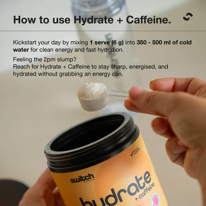 SWITCH NUTRITION Hydrate + Caffeine Mango Passionfruit 300g