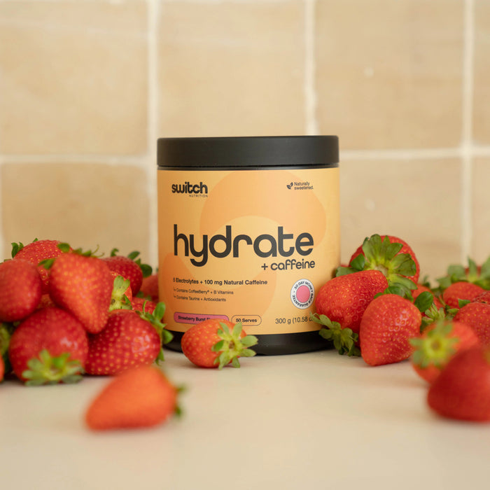 SWITCH NUTRITION Hydrate + Caffeine Strawberry Burst 300g