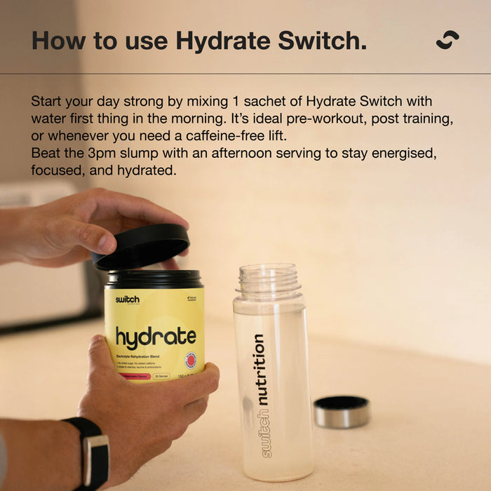 SWITCH NUTRITION Hydrate Everyday Sugar Free Electrolytes Kiwi Watermelon 300g