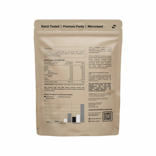 SWITCH NUTRITION Purest® Creatine Monohydrate 500g