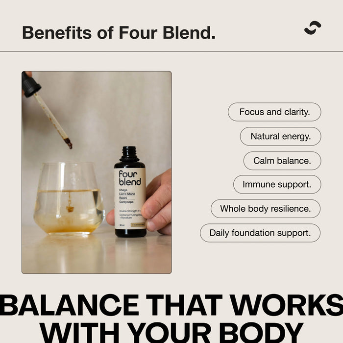 SWITCH NUTRITION Four Blend Double Strength 2:1 Mushroom Liquid Extract 60ml