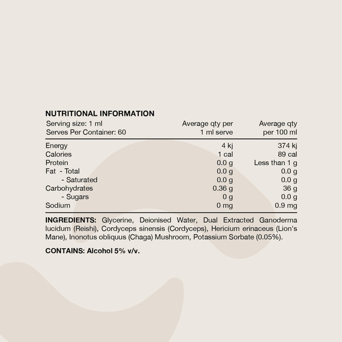 SWITCH NUTRITION Four Blend Double Strength 2:1 Mushroom Liquid Extract 60ml