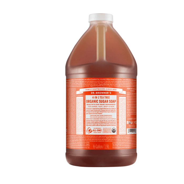 DR BRONNER'S Organic Pump Soap Refill Sugar 4-in-1 1.9L Tea Tree