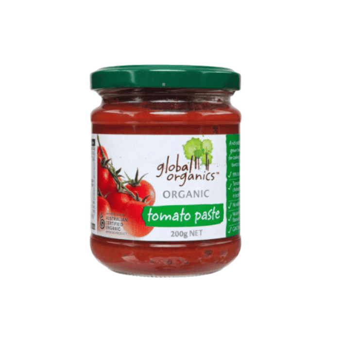 GLOBAL ORGANICS Organic Tomato Paste Glass Bottle 200g