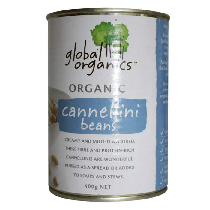 GLOBAL ORGANICS Organic Cannellini Beans canned 400g