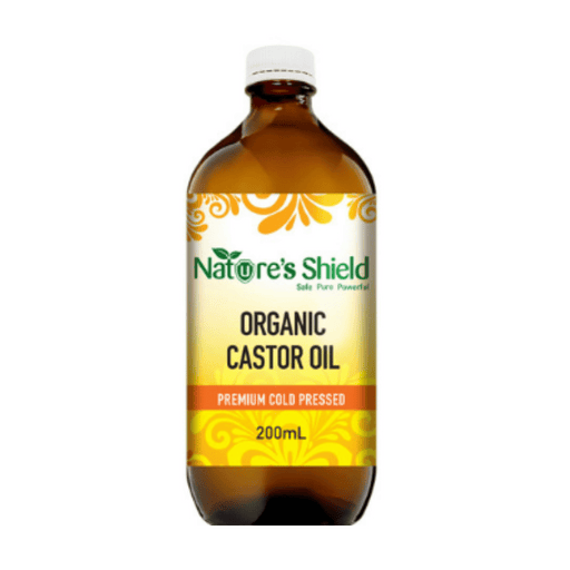 Nature's Shield castor oil 200ml in amber bottle