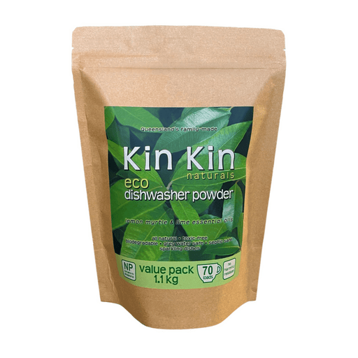 KIN KIN NATURALS Organic Dishwasher Powder Lemon Myrtle & Lime 1.1kg