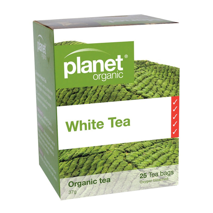 PLANET ORGANIC White Tea Herbal Tea 25 Bags 1 Box