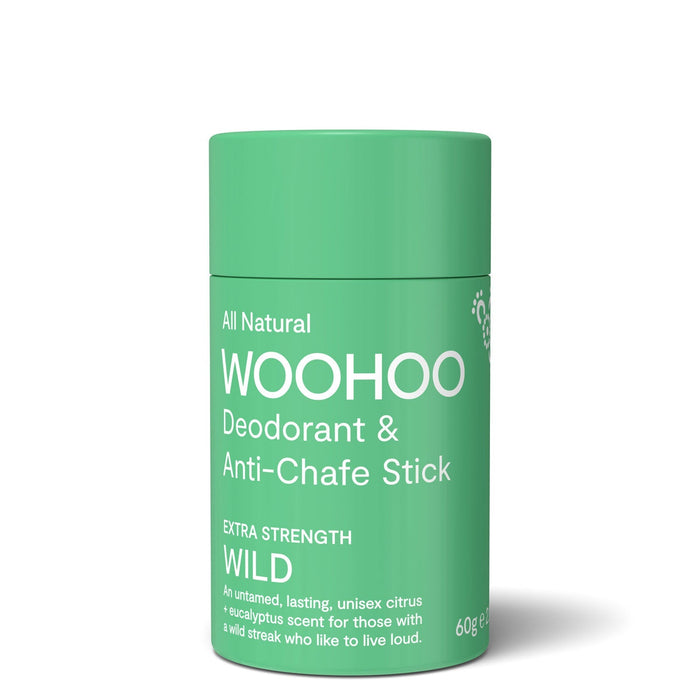 Woohoo Body Deodorant & Anti-Chafe Stick 60g Wild Extra Strength