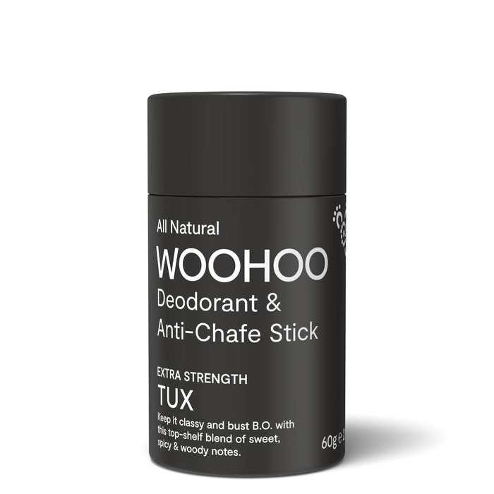 Woohoo Body Deodorant & Anti-Chafe Stick 60g Tux Extra Strength