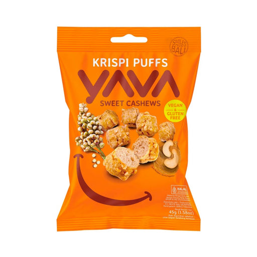Yava Krispi Puffs Sweet Cashews 45g