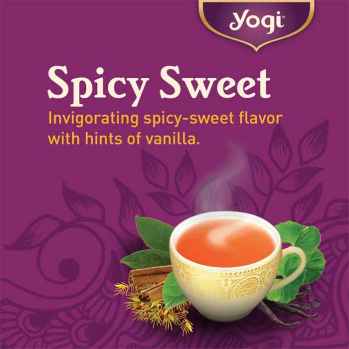 YOGI TEA Herbal Tea Bags Vanilla Spice Perfect Energy 16 Tea Bags 6 Packs (Extra 5% Off)