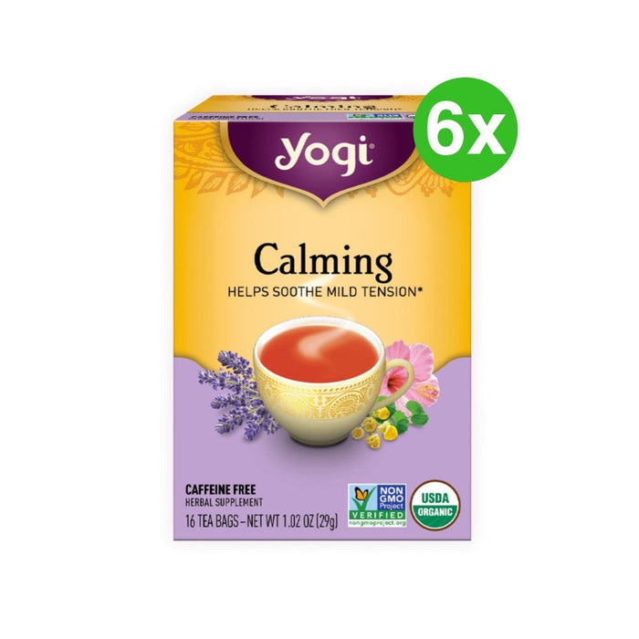 YOGI TEA Herbal Tea Bags Calming 16 Tea Bags 6 Packs (Extra 5% Off)