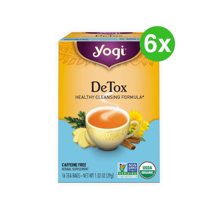 YOGI TEA Herbal Tea Bags DeTox 16 Tea Bags 6 Packs (Extra 5% Off)