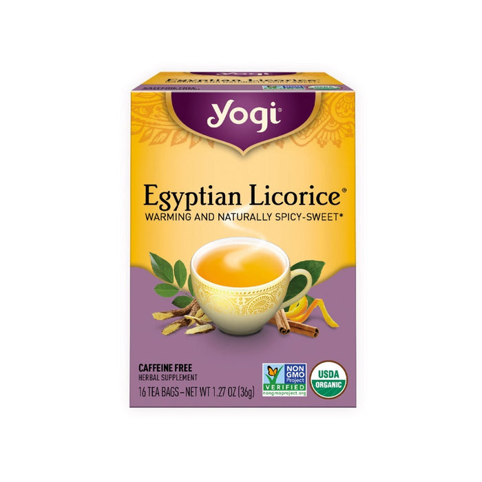 YOGI TEA Herbal Tea Bags Egyptian Licorice 16 Tea Bags 1 Pack